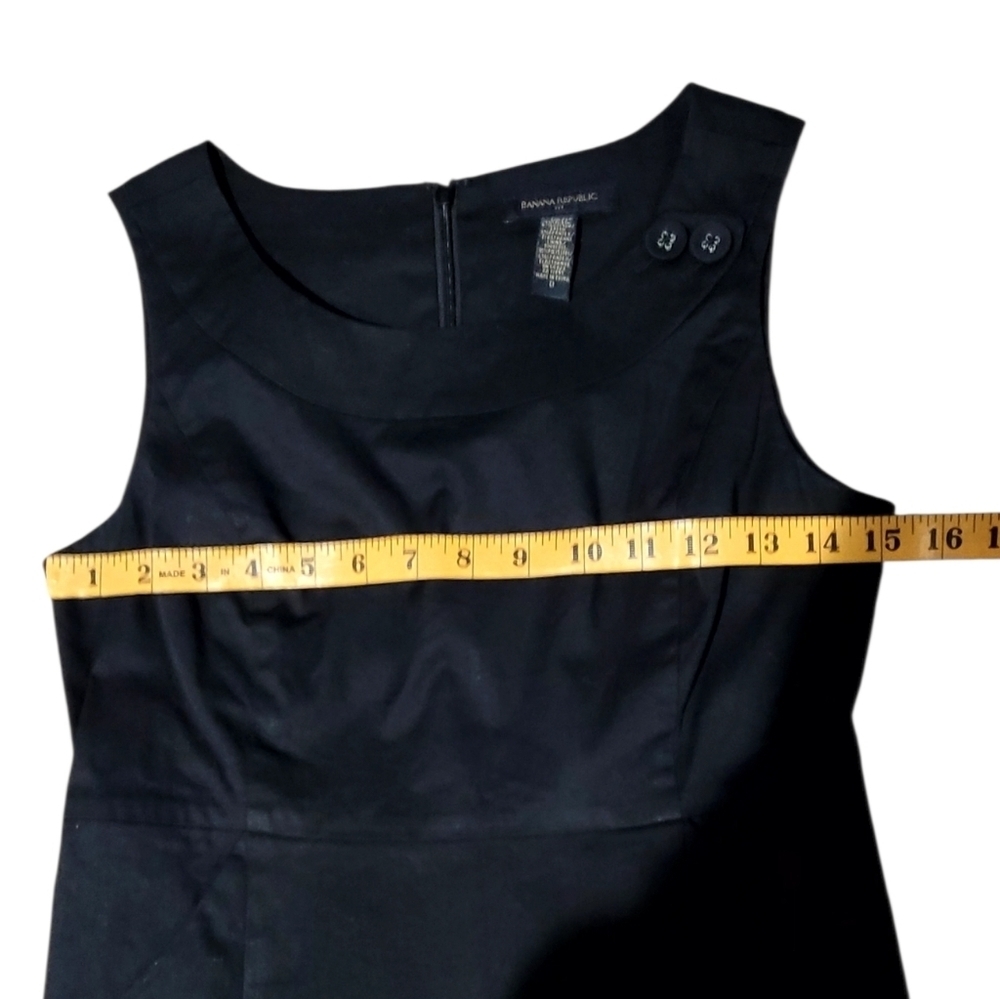 Banana Republic Black Sleeveless Sheath Dress Size 0 Work Career Classic - Picture 6 of 6